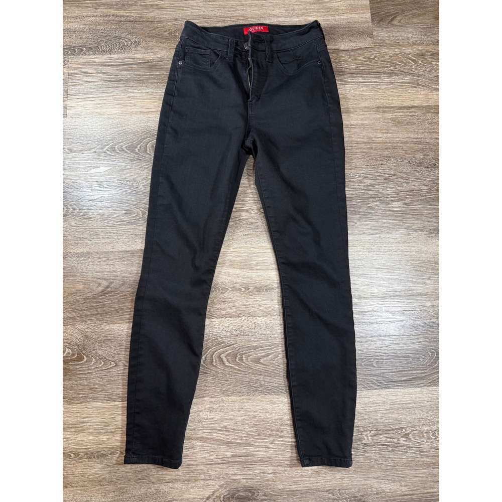 Guess Los Angeles Jeans Women Size 25 Black Skinny‎ High Rise